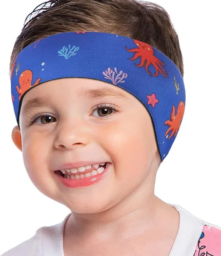 Vista 12 de MoKo Diadema de natación para niños y adultos, linda diadema Swinmmers para mantener el agua fuera, impermeable, banda de protección para los oídos