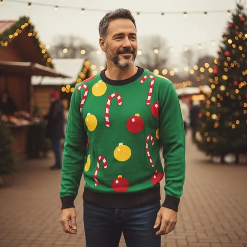 Vista 9 de Forum Novelties Suéter navideño para hombre y adulto
