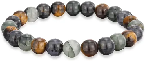 Vista 85 de Crystal Vibe Pulseras de cuentas de 0.315 in para mujeres y hombres, pulseras de cristal con piedras preciosas naturales, tamaño elástico ajustable