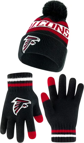 Vista 15 de Ultra Game Adults NFL Official Super Soft Winter Beanie Knit Hat With Warm Touch Screen Gloves