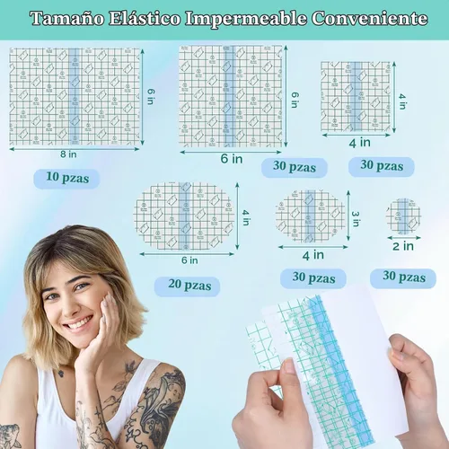 Vista 2 de Geiserailie - 150 vendajes adhesivos transparentes impermeables