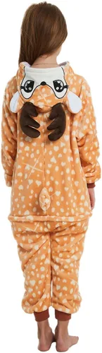 Vista 3 de ABENCA Pijama de ciervo para niños disfraz de reno para niñas Navidad Halloween cosplay ropa de dormir