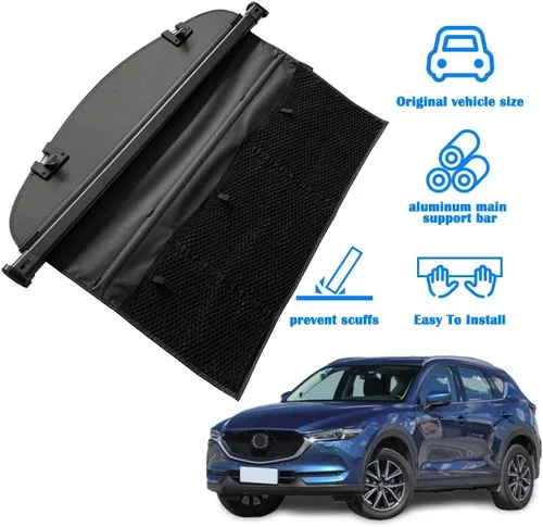 Vista 2 de MarretooAuto Cargo Cover Compatible with 13-16 for Mazda CX-5 Factory Style Black Retractable Rear Security Trunk Cover Net