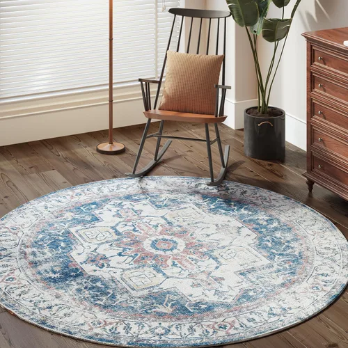 Vista 79 de jinchan Alfombra de Área 2x3 pies Alfombra Vintage de Entrada Lavable Bohemia Tapete Interior para Puerta Medallón Floral Tapete Pequeño para Puerta