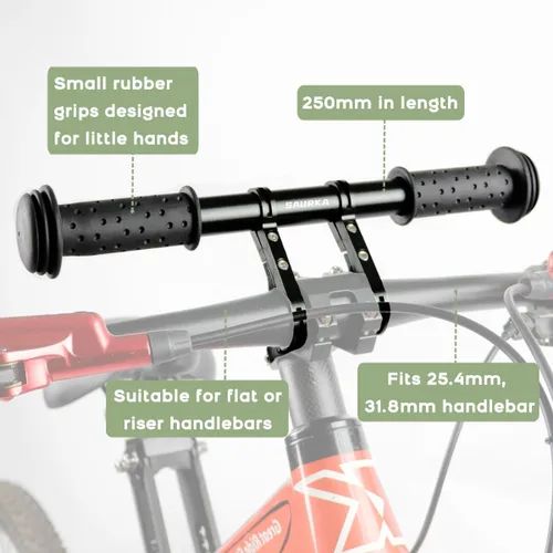 Vista 4 de Kid Bike Seat Front Mounted and Handlebar for Mountain Bike Parent-Child Cycling, Child Bicycle Seat&Child Handlebar for All Adult MTB Bike