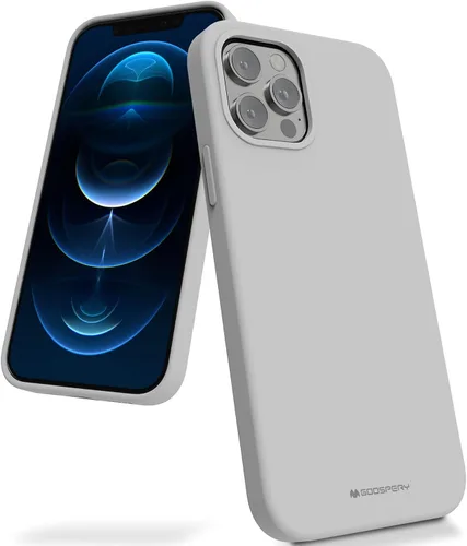 Vista 12 de GOOSPERY Funda para iPhone 12 Pro, silicona y plástico con forro de microfibra suave (negro)