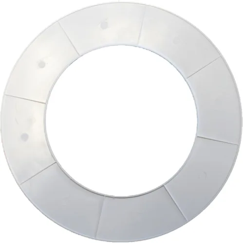 Vista 2 de Anillos de plástico de 10 pulgadas, anillo de luz empotrado para luces de lata, accesorio de iluminación multicolor en blanco o negro