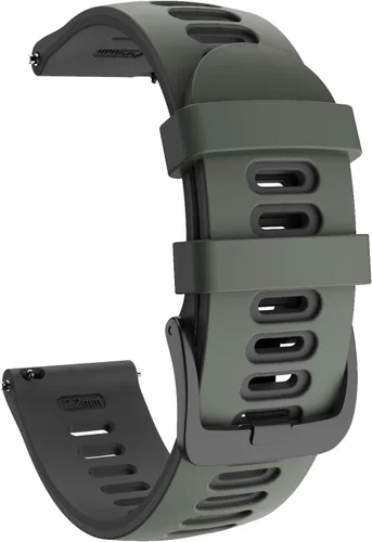 Vista 8 de ISABAKE Correa de reloj Garmin de silicona suave para Garmin Vivoactive 3/Samsung Galaxy Active 2/Garmin Forerunner 245/245 Music 645/Forerunner 645