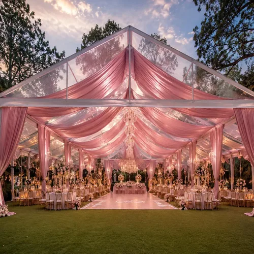 Vista 46 de Cortina de techo beige de 20 x 40 pies para bodas, 4 paneles sin arrugas, 40 pies de largo, cortinas drapeadas para bodas, cumpleaños y fiestas