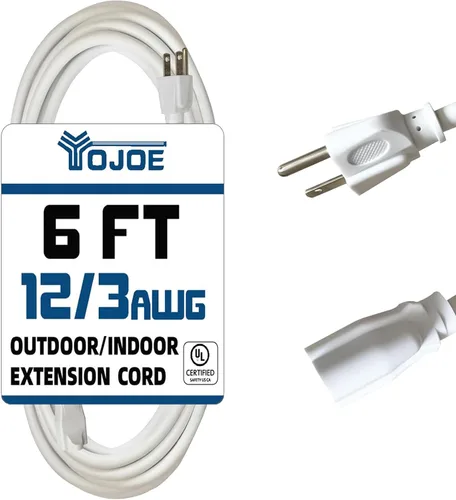 Vista 55 de YOJOE Extensión de cable para interiores y exteriores con extremo iluminado, cable resistente de 3 puntas 15A a prueba de inclemencias del tiempo