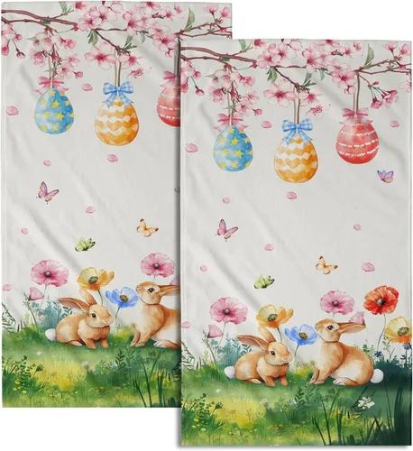Vista 15 de Giwawa Juego de 2 toallas de mano vintage con diseño de oso y ciervo, diseño de alce y árbol, toalla de cara súper suave para baño, cocina, hombre
