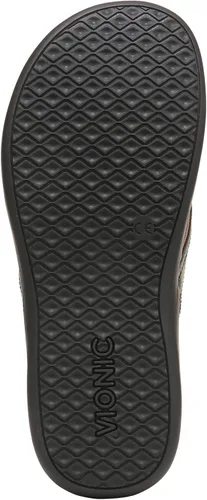Vista 4 de Vionic sandalias tipo flats para mujer Cuero Camo Negro