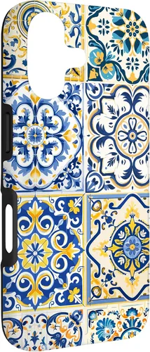 Vista 3 de Funda para iPhone 17 con diseño de azulejos mediterráneos sicilianos