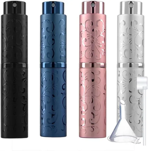Vista 8 de Botella de perfume de viaje de 0.3 fl oz, atomizador de perfume recargable, botella de perfume recargable, miniperfume de viaje, recargable, 3 unids