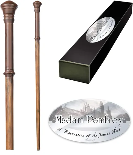 Vista 2 de The Noble Collection - Varita de personaje de Madam Pomfrey - Varita del mundo mágico de 13 pulgadas con etiqueta de nombre - Varitas de Harry Potter