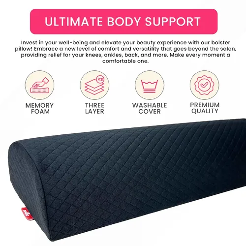 Vista 7 de Almohada para la cabeza + almohada de piernas + funda lavable Almohada curvada de espuma viscoelástica con soporte para cuello y espalda
