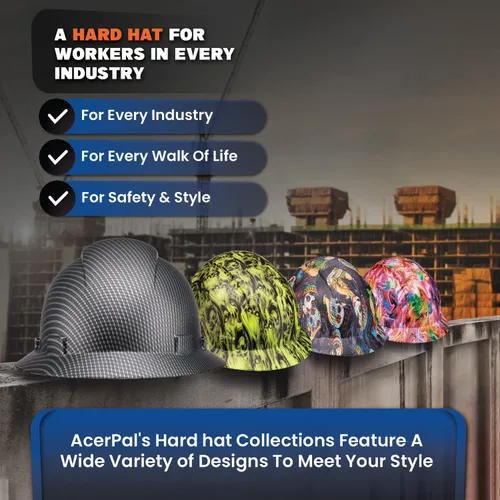 Vista 6 de Casco duro para trabajos de construcción aprobado por la OSHA, de ala completa, aprobado como seguro, con diseño personalizado de fibra de carbono