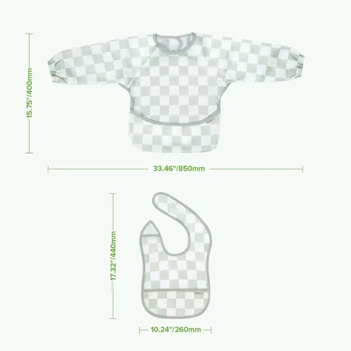 Vista 9 de haakaa Waterproof Baby Bibs for Eating 2pcs for 6-24M