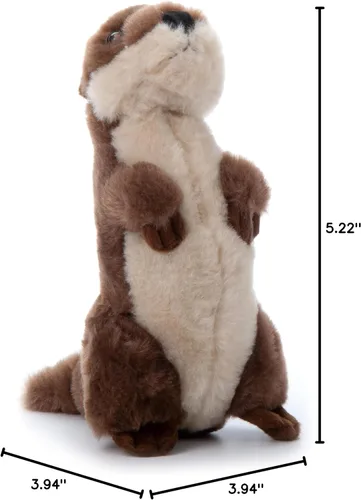 Vista 12 de Animal de peluche de nutria de río de The Petting Zoo de pie, regalos para niños, animales salvajes del zoológico, juguete de peluche de nutria
