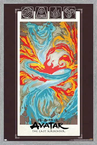 Vista 16 de Nickelodeon Avatar: The Last Airbender - Póster de pared, 22.4 pulgadas de largo x 14.7 pulgadas de ancho, versión enmarcada de madera de granero