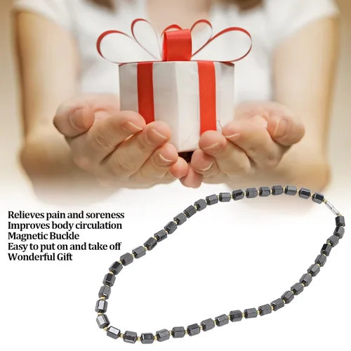 Vista 2 de Collar magnético, para hombres y mujeres, simple y moderno, firme y estable, regalo de cumpleaños, fácil de poner y quitar para padres, parejas