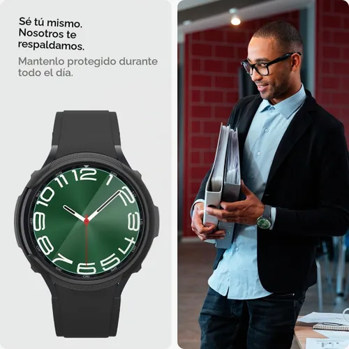 Vista 3 de Spigen GlasTR EZ FIT - Protector de pantalla para Galaxy Watch 6 Classic