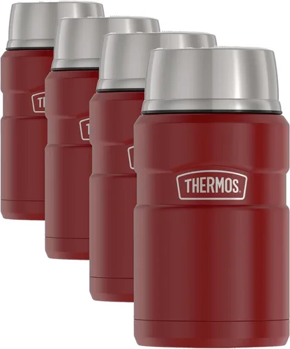 Vista 18 de THERMOS Stainless King Tarro de alimentos aislado al vacío con cuchara, 16 onzas, verde militar