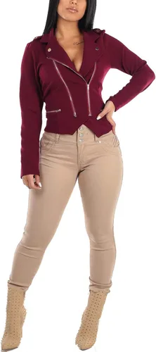 Vista 5 de Jeans levantadores de glúteos para mujer - Jeans Levanta cola ajustados de cintura alta elásticos
