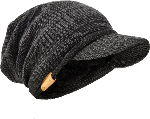 Vista 7 de Gorro de punto vintage para hombre con visera B319