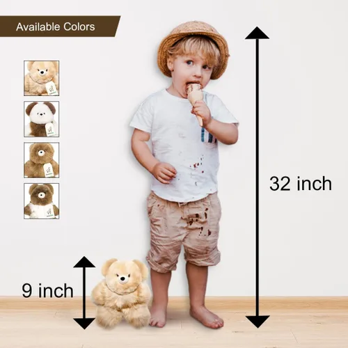 Vista 2 de Oso de Peluche de Alpaca Bebé Suave y Tierno - 9 pulgadas. Animal de Peluche de Alpaca Premium Hecho a Mano con Piel Auténtica de Alpaca. Lindo Oso