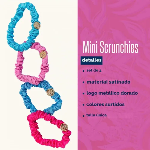 Vista 8 de Lilly Pulitzer Juego de 4 coleteros de satén, color rosa y azul