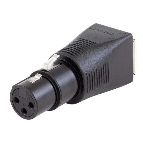 Vista 2 de CPoint XLR RJ45 - Adaptador CPoint XLR RJ45 Ethernet a DMX512, convertidor de cable hembra de 3 pines, XLRJ45-3F