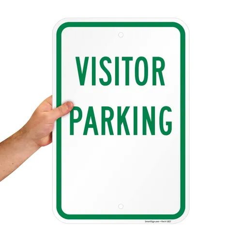 Vista 8 de SmartSign Letrero de "Estacionamiento para visitantes" Aluminio de 12 x 18 pulgadas