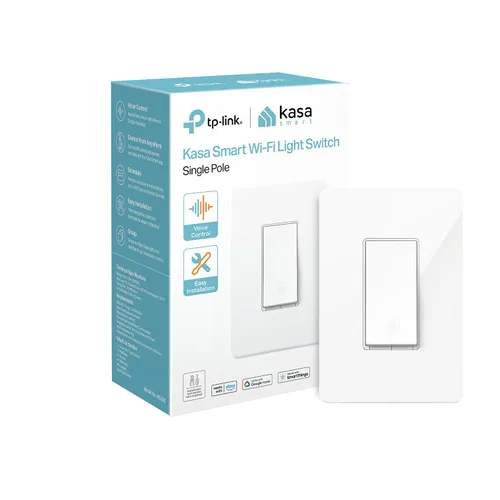Vista 9 de Kasa Smart Interruptor de atenuación HS220, un solo polo, necesita cable neutro, interruptor de luz Wi-Fi de 2.4 GHz compatible con Alexa y Google