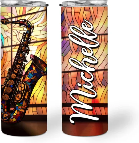 Vista 12 de Hyturtle Vaso delgado personalizado para hombres y mujeres, regalos de cumpleaños para amantes de la batería, regalos para bateristas, regalos