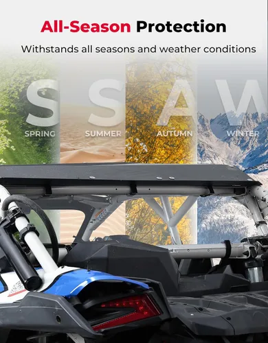 Vista 5 de Kemimoto Parabrisas trasero X3 compatible con Can Am Maverick X3 y Max 2017-2025 PC resistente, duro, ventana trasera completa, resistente a