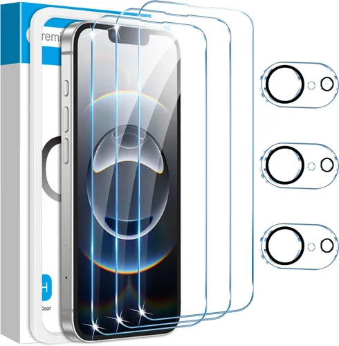 Vista 15 de Fotbor Compatible con 3 protectores de pantalla de iPhone Air con 1 juego de protector de lente de cámara, actualización 2025 9H+ vidrio templado