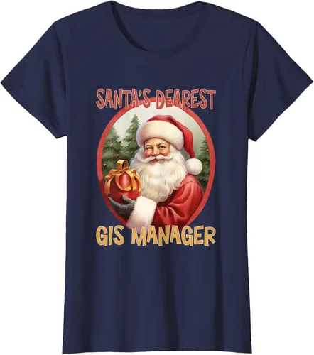Vista 25 de GIS Manager Christmas Holiday Love Xmas T-Shirt Negro