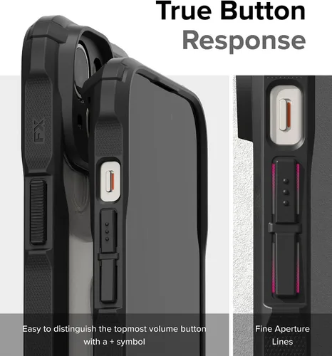 Vista 9 de Ringke Fusion-X [recortes precisos para lentes de cámara] compatible con iPhone 15 Plus, parachoques aumentado, parte trasera dura, resistente, Negro