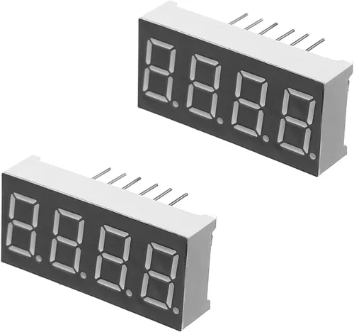 Vista 5 de Othmro 5pcs ánodo común pantalla LED tubo digital 3 bits 7 segmento negro 11pin con una buena salida de luz uniforme