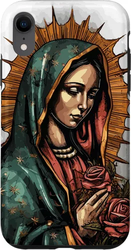 Vista 25 de Funda para iPhone 12 Pro Max Virgen De Guadalupe Católica Virgen De Guadalupe