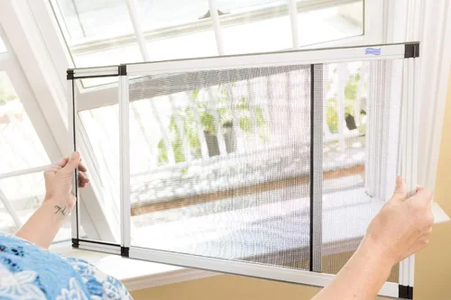 Vista 8 de Fenestrelle Pantalla Extensible para Ventana – 10″ H × 19″–36″ W Horizontal, Pantalla para Ventana Ajustable de 2 Direcciones con Malla de Fibra