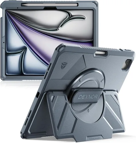 Vista 42 de Dexnor Funda para iPad mini 7 (A17 Pro) 2024/mini 6 2021 de 8.3 pulgadas, funda protectora resistente con correa de mano giratoria de 360° y soporte