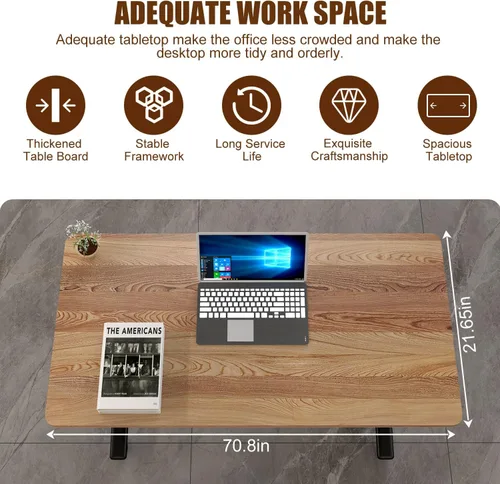 Vista 2 de Mesa de conferencia plegable con ruedas, mesa de entrenamiento abatible de W-nogal