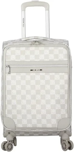 Vista 8 de Steve Madden Equipaje de diseñador, Chalet Gris Claro, Juego de maleta giratoria ligera expandible de 3 piezas - Juego de viaje