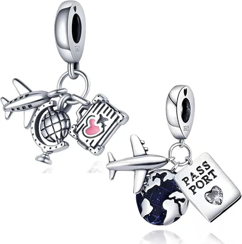 Vista 40 de LNQOBU Happy Life - Colgante para pulseras de abalorios, plata de ley 925 para mujer (con un espaciador de cuentas)