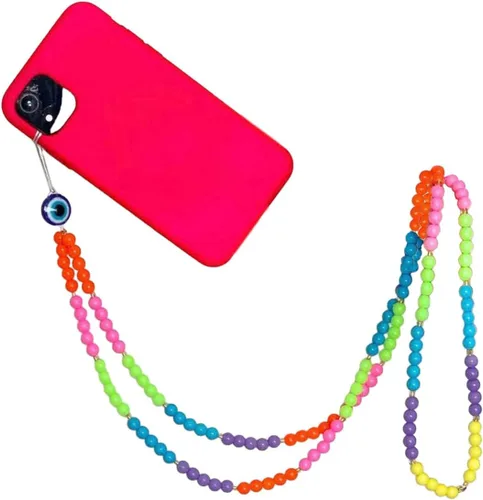 Vista 29 de Beaded Phone Charm Lanyard Strap Crossbody Fixed Beads Pearl Neck Chain
