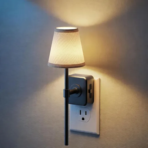 Vista 23 de JandCase Luz Nocturna de Vela, Luces Nocturnas que se Enchufan a la Pared, Blanco Suave 3000K, Brillo Ajustable 0-100LM, Sensor de Anochecer a