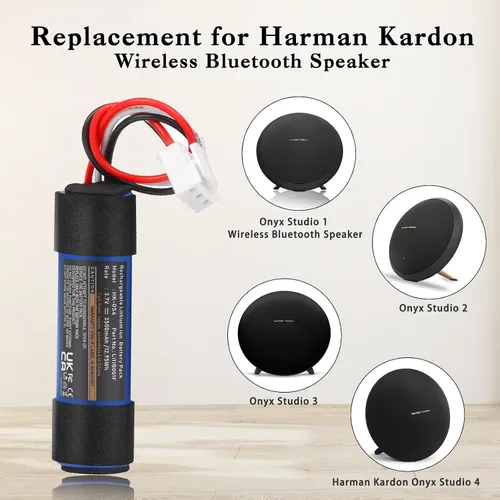 Vista 2 de Batería de repuesto para Harman Kardon Onyx, 3500mAh LI11B001F Batería para Harman Kardon Onyx Studio 1/2/3/4 Altavoz Bluetooth