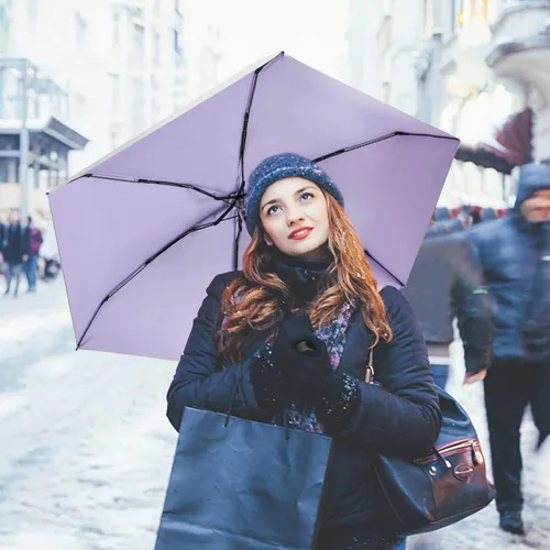 Vista 7 de LEAGERA Mini Umbrella For Purse - UPF 50+ UV Blocker Umbrella, Small Lightweight Travel Umbrella Compact Sun Umbrella, Women Kids Parasol Umbrellas